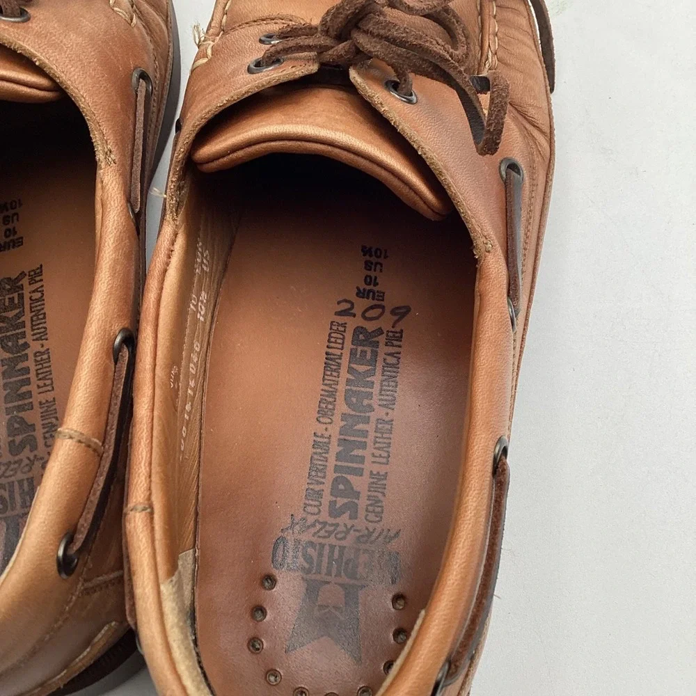 Mephisto Spinnaker Mens Tan Leather Boat Shoes‎ Deck Shoes Size 10.5 US 10 EUR
